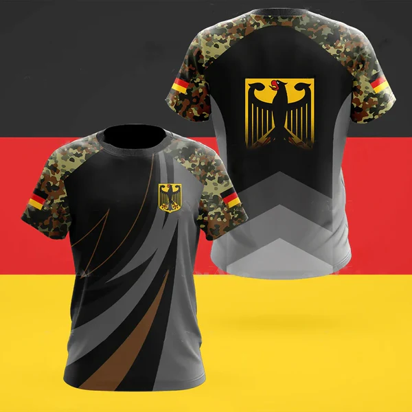 Men's T-Shirts Trend Digital Printing Casual Round Neck Short Sleeved.