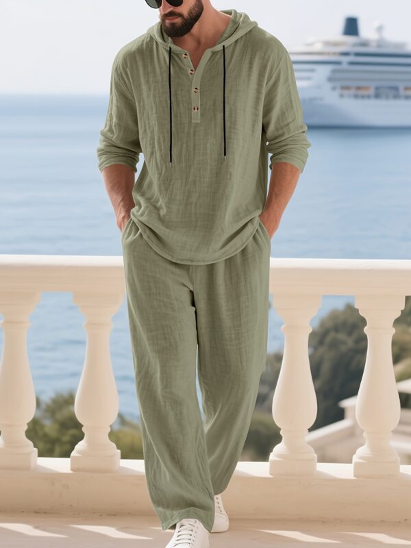 mens casual linen suit linen spring summer long sleeve - Temu Germany