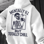 Men's American Street Vintage Skull Element Fun Letter Fashion Hoodie, Essential, Soft and Warm Lining, Suitable for Casual and Sportswear