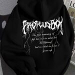 D92-Women'S Fashion Hooded Sweatshirt, Trendy Creative Design with English Letters Double Print, High Street Spicy Spring/Autumn Versatile Top - WZH1011