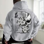 New Trendy Men'S Autumn And Winter Hooded Sweatshirt, Casual Everyday Drawstring Hoodie with Creative Design Print, Kangaroo Pouch Front Pocket, Unisex Tops