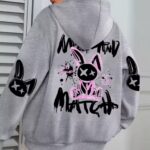 Graphic Print Hoodie, Drawstring Casual Hooded Sweatshirt for Fall & Spring, Women'S Clothing