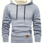 Winter Hoodies for Men Fleece Sweatshirt Men Thermal Sweatshirts for Men Sherpa Pullover Black Hoodie Grey Hoodie Sweatshirts for Men Fleece Lined Hoodie Fleece Hoodie Men Sweatshirts Crewneck Black Zip Up Hoodie