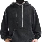 Original Design Hooded Men'S Washed Sweatshirt Printed Fashion Trend Men'S Denim Knitted Sweatshirt Retro Top