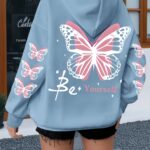 Women's Casual Printed Hoodie - Pink with Pattern Design, Self-Expression Text, Machine Washable, Regular Fit for Autumn/Winter, Suitable for Daily Wear, Home, and Outdoor - Fashionable Women's Hoodie, Comfortable Hooded Sweatshirt