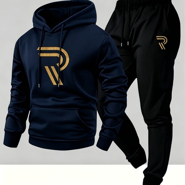 Navy blue and black