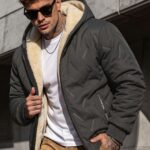 CWPKF Men's Winter Hooded Windproof Jacket with Padded & Zippered Pockets - Thickened Warm Coat Suitable for Weather, Machine Washable Hooded Outerwear for Daily Commute, Outdoor Activities, Gift Choice (Regular Fit)