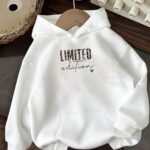 Women's Leopard Print Hoodie with Text Print, Limited Edition, Fashionable Casual Wear for Autumn/winter 2025, Trendy Warm Women's Clothing.