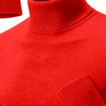 Men'S Casual Solid Color High Neck Sweater - Autumn And Winter Soft Elastic Knitted Long Sleeve Pullover, Regular Fit Versatile Top, Classic Collar Design, Comfortable Winter Wear