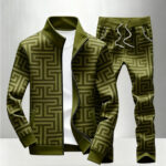 2pcs Set, New Unisex Casual Sports Zipper Jacket Long-Sleeved Sweatshirt Set, 3D Pattern Casual Sports Long-Sleeved Sweatshirt Casual Pants Set
