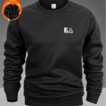 2026 New Men'S Casual Pullover Sweater, Relaxed And Comfortable Letter EA Print Clothing, Print Long-Sleeve Top, Ideal for Parties And Sports, Suitable As a Gift, Standard Design Athletic Wear