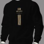 Men'S Fashion Round Neck Sweatshirt with Random Print, Regular Fit Comfortable Top, Versatile for Daily Outings