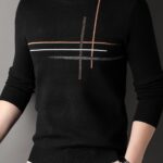 Men'S Autumn Winter Thick Sweater Round Neck Pullover Line Type Christmas New Product Easy Casual Knitted Sweater Top