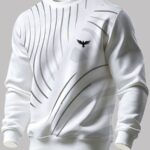 Men's Casual Long-Sleeve Crewneck Sweatshirt with Random Print, Regular Fit, Stylish and Comfortable Top for Everyday Versatility