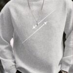 This Pullover Features a Round Neck And a Stylish Airplane Print, Making It a Versatile And Fashionable Choice for Casual Sportswear. It'S a Trendy Long-Sleeve Sweatshirt Suitable for Outdoor Activities, Perfect for Autumn And Winter Men'S Fashion