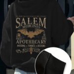 Graphic Print Kangaroo Pocket Hoodie, Casual Long Sleeve Hoodies Sweatshirt, Women's Clothing