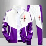 New Arrival Men Standard Size Zipper Jacket Tracksuit Suitable for Outdoor Street Wear Paris Gradient Vertical Logo Exclusive Print Special Fabric Spring Autumn Comfortable Fashion Versatile Design Sense Vacation Style Vibrant