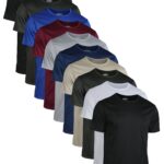 10pcs Men'S Breathable Moisture-Wicking Quick-Dry Crew Neck Short Sleeve T-Shirts - Regular Fit Solid Color Short Sleeve Sports Tops for Spring/Summer