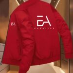 EA Minimalist Letter Logo American High Street Cool Style Printed Casual Sport Outdoor Men's Long Sleeve Jacket Outerwear Men's Top for Autumn/Winter