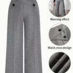 Spring/Autumn Women'S Outer Wear Trousers, All-Season Wear for Office, Outing, Daily Casual Elegant Long Pants